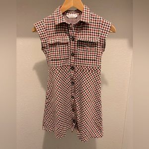 ZARA plaid button down dress size 10